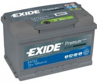 72 Ah. E38 акумулатор PREMIUM EXIDE EXIDE