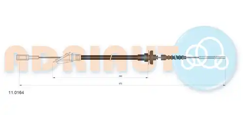 въжен механизъм, задействане на съединителя ADRIAUTO 11.0164