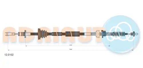 въжен механизъм, задействане на съединителя ADRIAUTO 12.0102