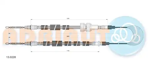 жило за ръчна спирачка ADRIAUTO 13.0228
