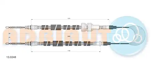 жило за ръчна спирачка ADRIAUTO 13.0248