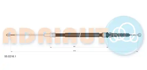 жило за ръчна спирачка ADRIAUTO 55.0216.1