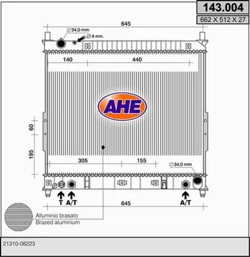 воден радиатор AHE 143.004
