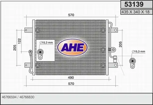 кондензатор, климатизация AHE 53139