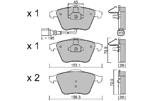 накладки AISIN BPVW-1011