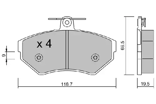 накладки AISIN BPVW-1013