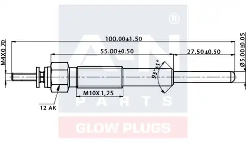 подгревна свещ A-N PARTS A-N095094