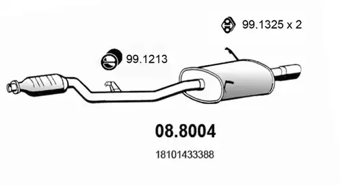 средно, задно гърне ASSO 08.8004