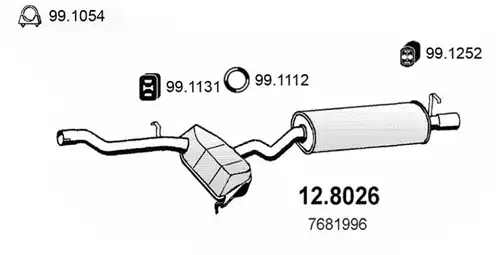средно, задно гърне ASSO 12.8026