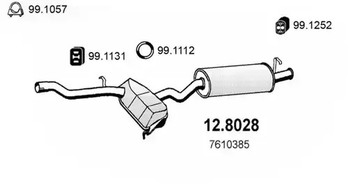 средно, задно гърне ASSO 12.8028