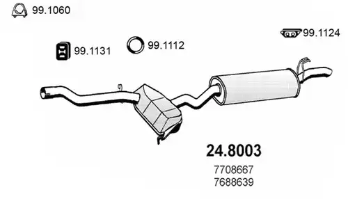 средно, задно гърне ASSO 24.8003