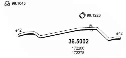 изпускателна тръба ASSO 36.5002
