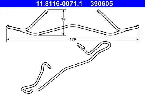 пружина, спирачен апарат ATE 11.8116-0071.1