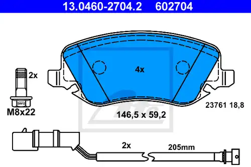 накладки ATE 13.0460-2704.2