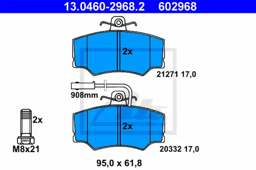 накладки ATE 13.0460-2968.2