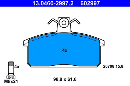 накладки ATE 13.0460-2997.2