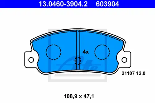 накладки ATE 13.0460-3904.2