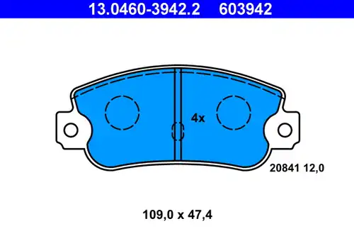 накладки ATE 13.0460-3942.2