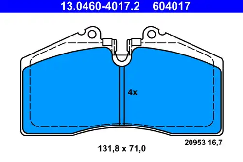 накладки ATE 13.0460-4017.2