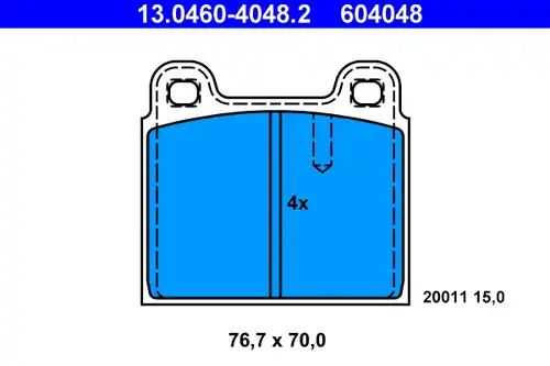 накладки ATE 13.0460-4048.2