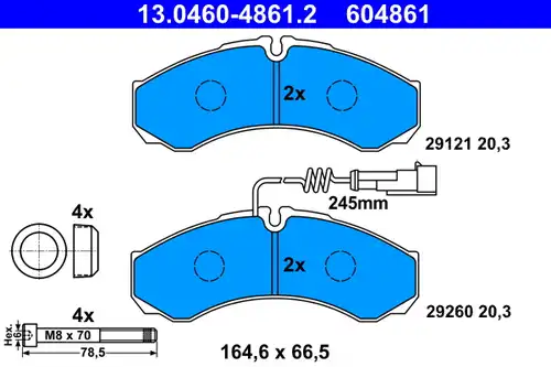 накладки ATE 13.0460-4861.2