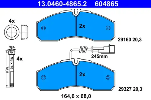 накладки ATE 13.0460-4865.2