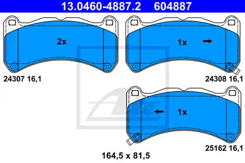накладки ATE 13.0460-4887.2