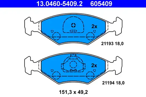 накладки ATE 13.0460-5409.2