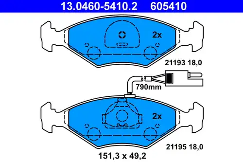 накладки ATE 13.0460-5410.2