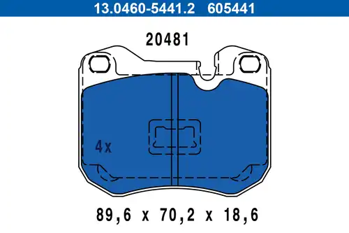 накладки ATE 13.0460-5441.2