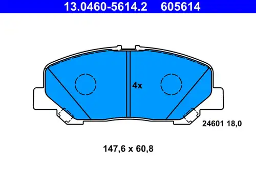 накладки ATE 13.0460-5614.2