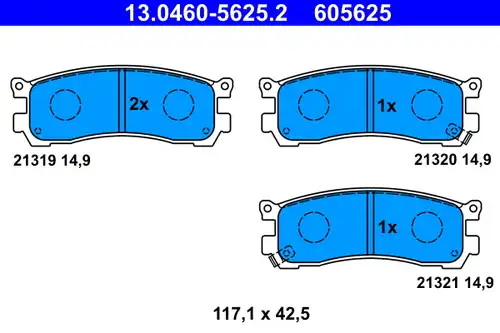 накладки ATE 13.0460-5625.2