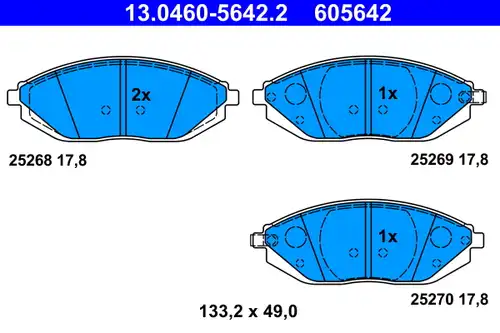 накладки ATE 13.0460-5642.2