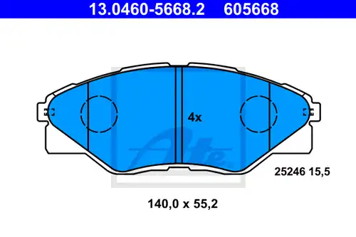 накладки ATE 13.0460-5668.2