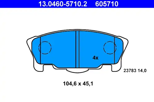 накладки ATE 13.0460-5710.2