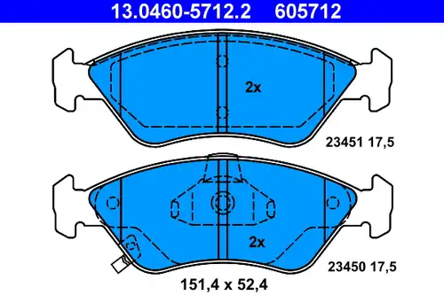 накладки ATE 13.0460-5712.2