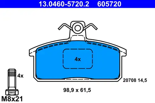 накладки ATE 13.0460-5720.2