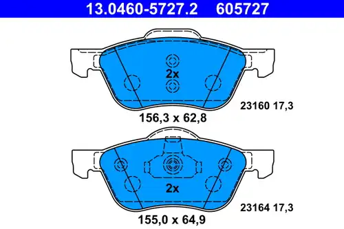 накладки ATE 13.0460-5727.2