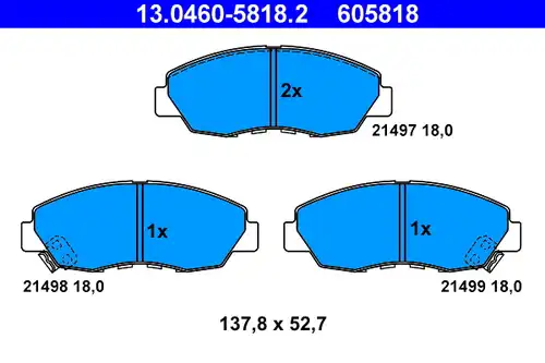 накладки ATE 13.0460-5818.2