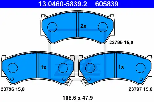 накладки ATE 13.0460-5839.2