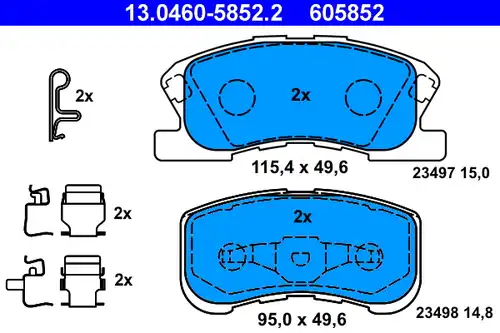 накладки ATE 13.0460-5852.2