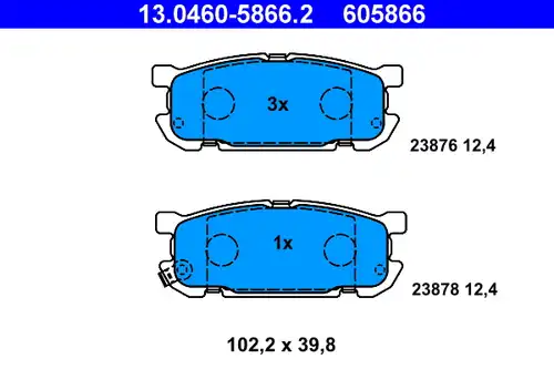 накладки ATE 13.0460-5866.2