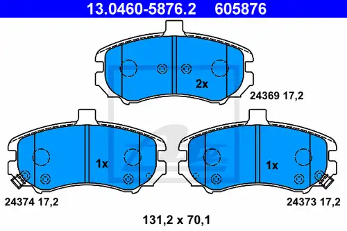 накладки ATE 13.0460-5876.2