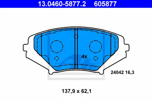 накладки ATE 13.0460-5877.2