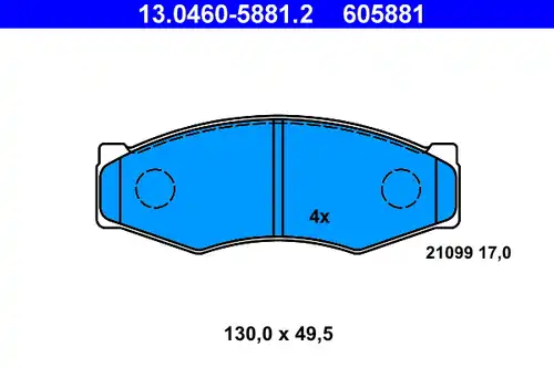 накладки ATE 13.0460-5881.2