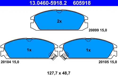 накладки ATE 13.0460-5918.2