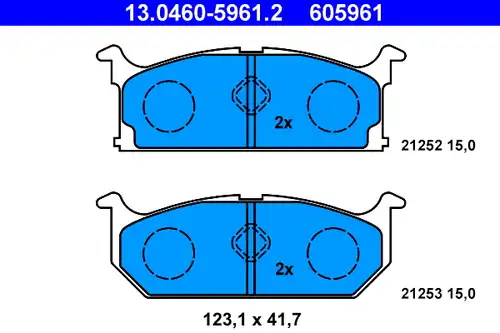 накладки ATE 13.0460-5961.2