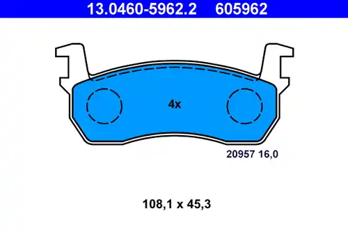 накладки ATE 13.0460-5962.2