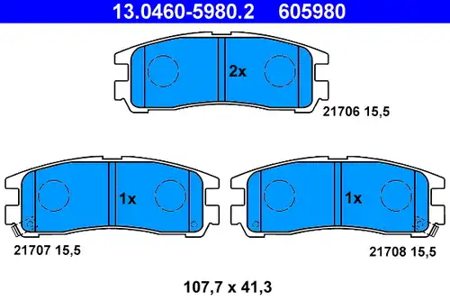 накладки ATE 13.0460-5980.2