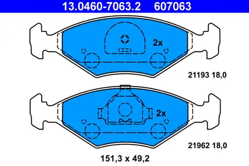 накладки ATE 13.0460-7063.2